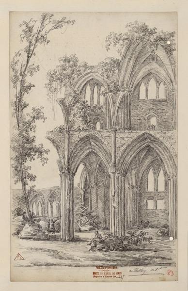 Vue des ruines de l'abbaye de Netley ; A Netley Abbaye_0