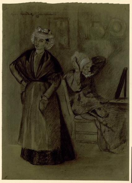Deux angevines dans un intérieur, Alexis Merodack-Jeaneau, 1898