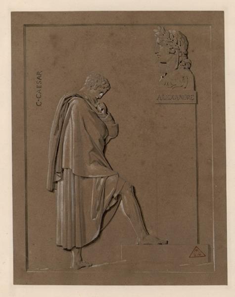 César devant le buste d'Alexandre, Alexandre Fragonard, 1ère moitié 19e siècle