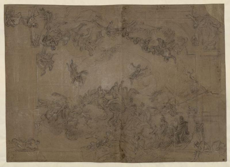 L'Assemblée des dieux ; Etude pour le plafond de la galerie d'Enée, Paris, Palais Royal (Paris, Palais Royal)_0