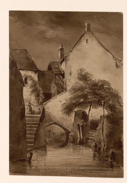 Vieux moulin à eau, Eugène Brunclair, 19e siècle