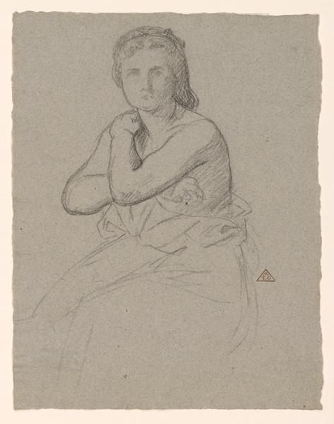 Femme assise (Modéle au repos.), Eugène Brunclair, 19e siècle