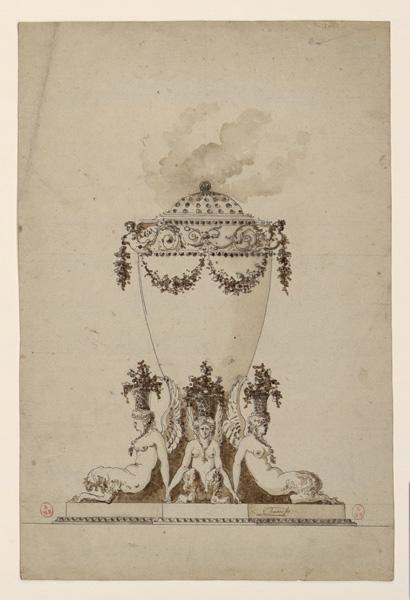 Etude de vase (projet de carcolette), Jean-Baptiste Thonnesse, 4e quart 18e siècle