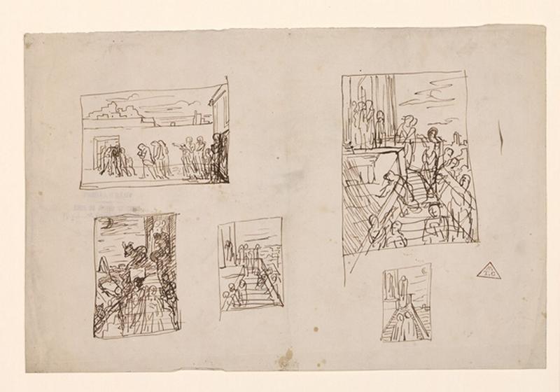 Recherche pour des compositions historiques, Eugène Brunclair, 19e siècle