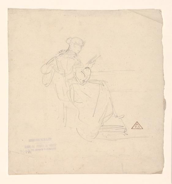 Femme lisant, Eugène Brunclair, 19e siècle