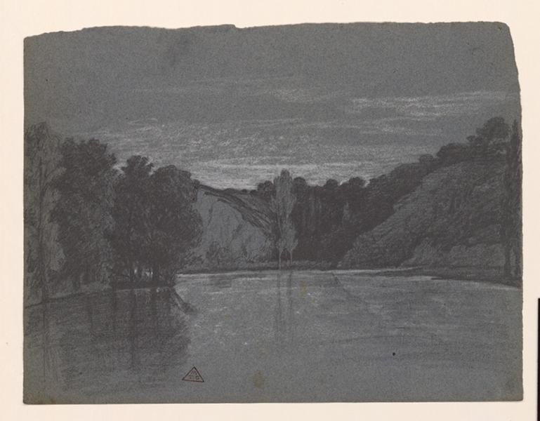 Vue de l'étang Saint-Nicolas, Eugène Brunclair, 19e siècle