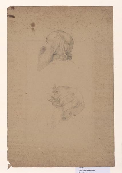 Deux têtes, François Edouard Picot, 19e siècle