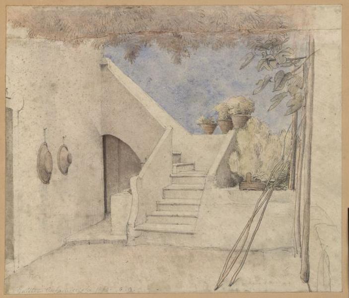 Cour intérieure de la Casamicciola, Ischia (Titre précisé par Patricia Rosazza)_0
