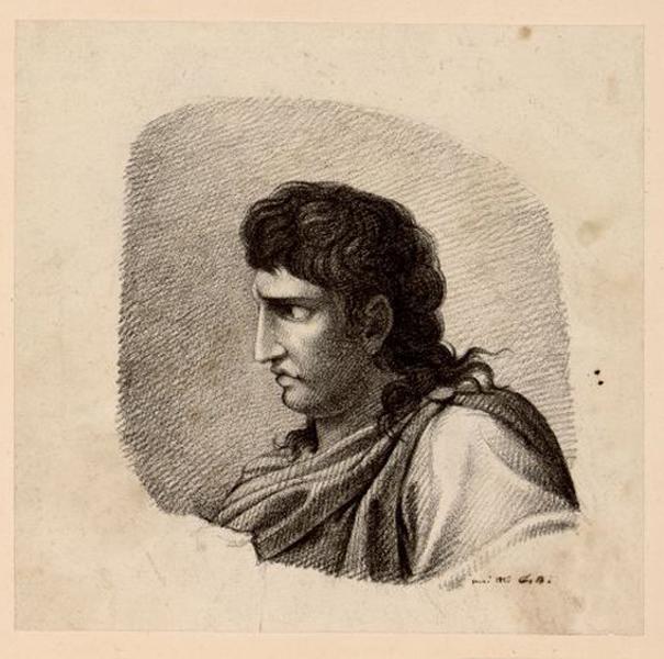 Tête d'homme ; Tête de femme, Pierre Narcisse Guerin, 1816