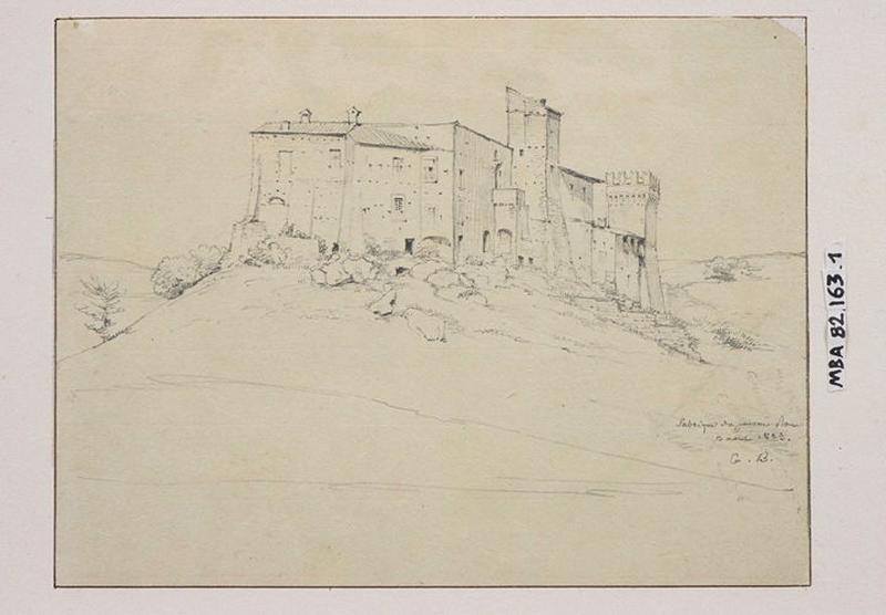 Castello di Tor Crescenza presso Roma ; Vue de la fabrique du Poussin à Rome (autre titre)_0