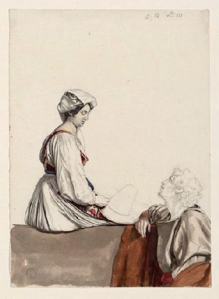 Conversation galante, Guillaume Bodinier, 19e siècle