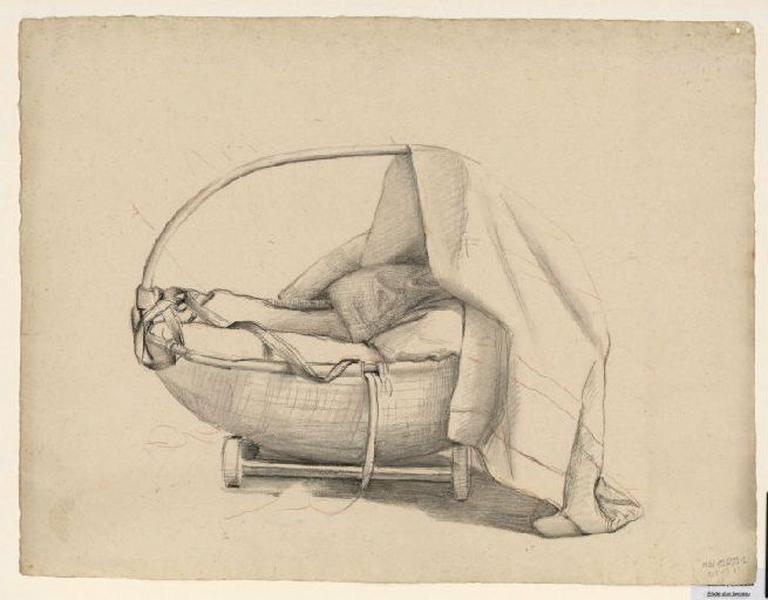 Etude d'un berceau, Guillaume Bodinier, 19e siècle