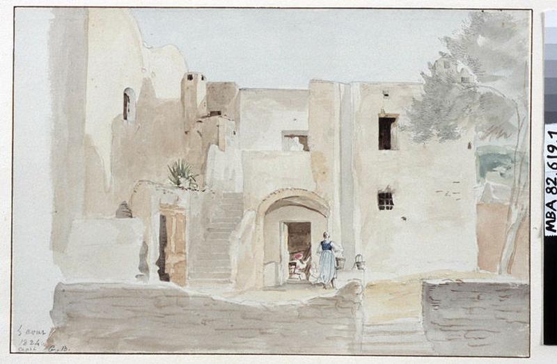 Maison à Capri ; Paysage d'Italie_0