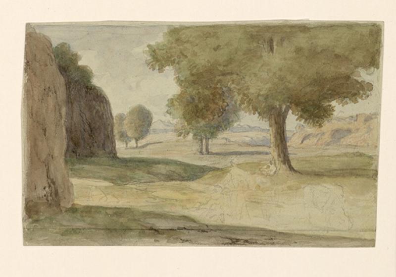 Paysage d'Italie, Guillaume Bodinier, 19e siècle
