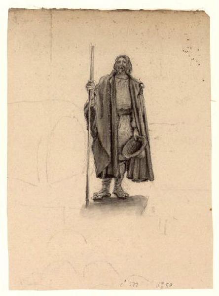 Vieux berger, Guillaume Bodinier, 19e siècle