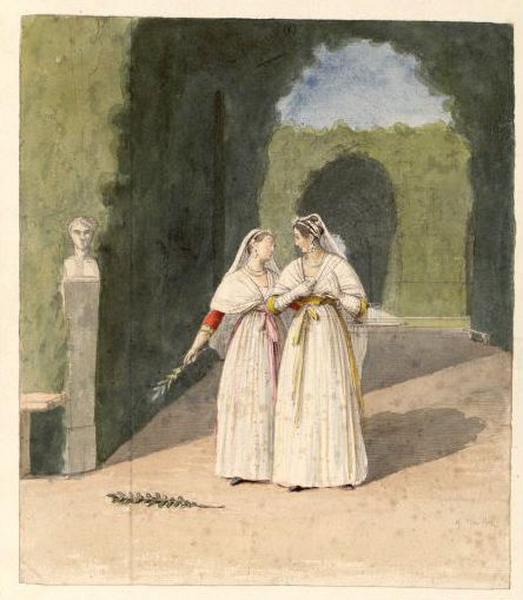 Amours d'une jeune fille. Costumes d'Albano_0