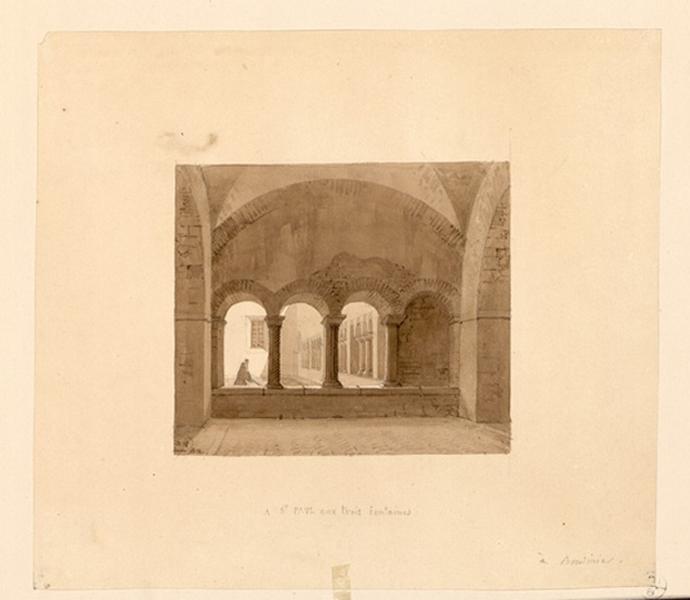 Cloître à Saint-Paul-aux-Trois-Fontaines (Catalogue des ventes 1873) ; Rome, Saint-Paul-aux-Trois-Fontaines (Catalogue des ventes 1873), A Dupont, 1824