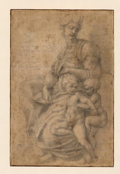 La Vierge, l'enfant Jésus et saint Jean-Baptiste, Michelangelo Buonarroti