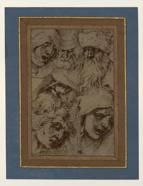 Etude de six têtes d'après Dürer_0