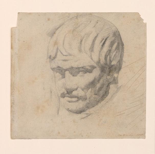 Etude de tête de 3/4, Paul Baudry, 1846