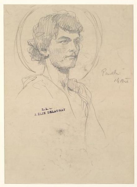 Etude de la tête d'un saint, Jules Elie Delaunay, 19e siècle