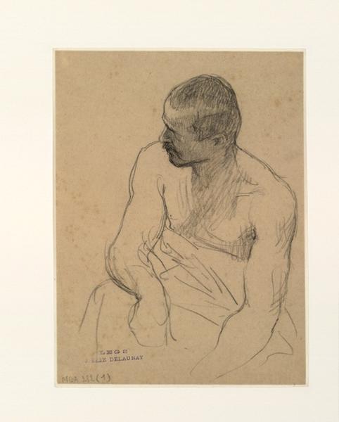 Etude d'homme assis, Jules Elie Delaunay, 19e siècle