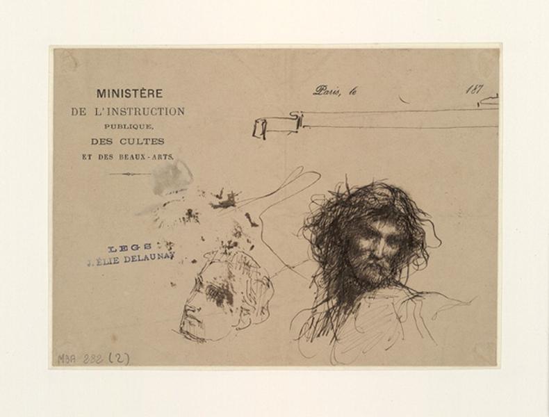 Etude pour une tête de Christ, Jules Elie Delaunay, 19e siècle