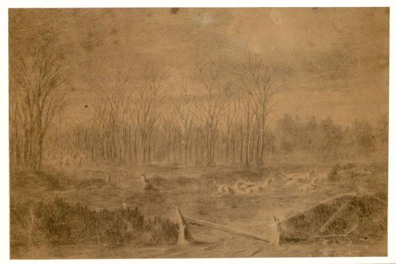 Chasse à courre, Alexis Auguste Dumoulin-Darcy, 1852-1864