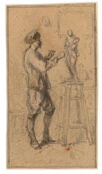 Artiste sculpteur au travail, Alexis Auguste Dumoulin-Darcy, 1852-1864