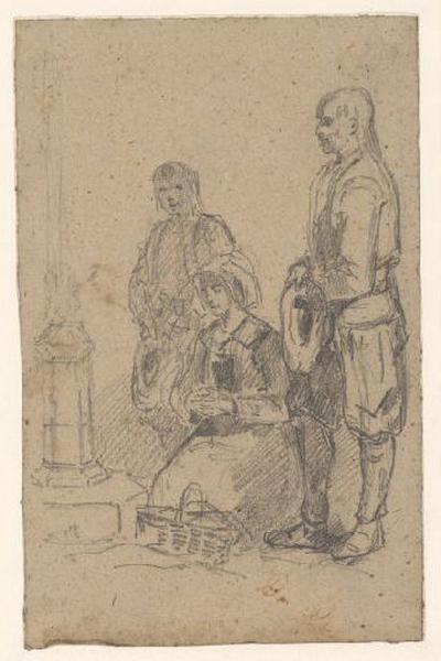 Bretons au calvaire, Alexis Auguste Dumoulin-Darcy, 19e siècle