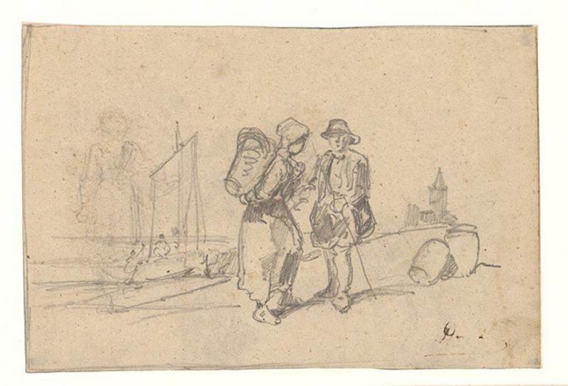 Rencontre d'un breton et d'une bretonne, Alexis Auguste Dumoulin-Darcy, 1852-1864