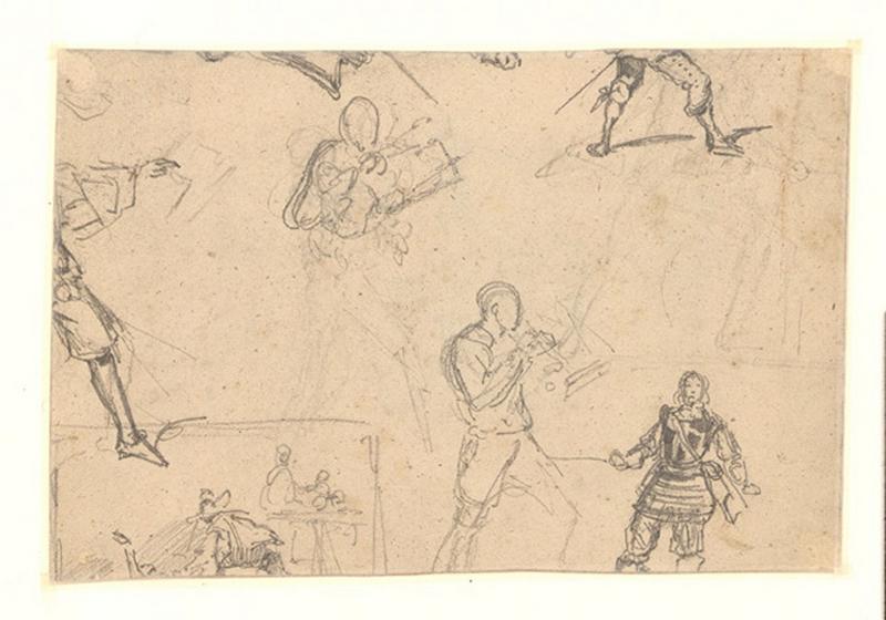 Diverses esquisses de personnages, Alexis Auguste Dumoulin-Darcy, 1852-1864