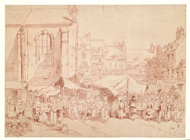 Le marché, Alexis Auguste Dumoulin-Darcy, 1852-1864