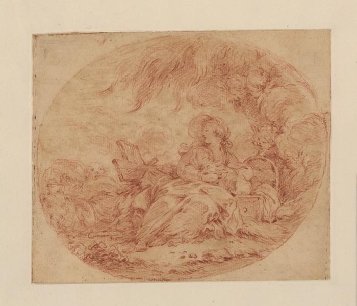 Une Sainte Famille dans un paysage_0