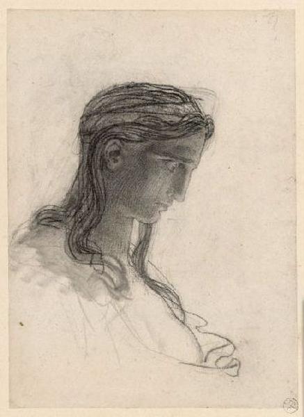 Etude pour le visage de Clytemnestre vu de profil ; Tête de Clytemnestre vue de profil (Catalogue des ventes 1873) ; Tête de Clytemnestre (Catalogue des ventes 1873), Pierre Narcisse Guerin, 1ère moitié 19e siècle