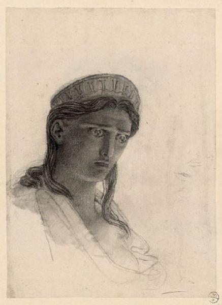 Etude pour le visage de Clytemnestre avec un diadème ; Tête de Clytemnestre avec diadème, vue de trois quarts (Catalogue des ventes 1873. Voir n° 161)_0