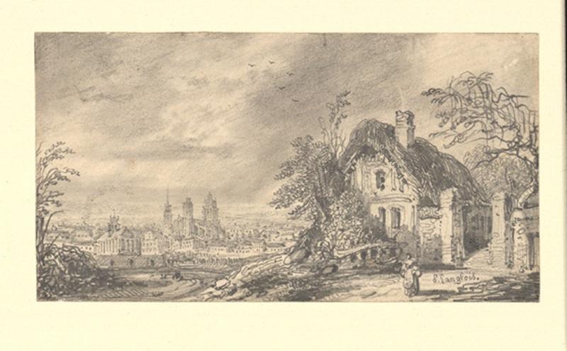 Vue de Rouen, Eustache Hyacinthe Langlois, 1835