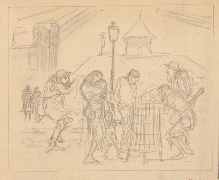 Le brasero de la rue en hiver_0