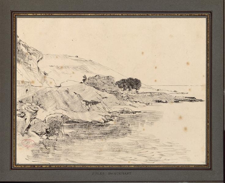 Vue de la côte méditerranéenne, Jules Ferdinand Jacquemart, 2e moitié 19e siècle
