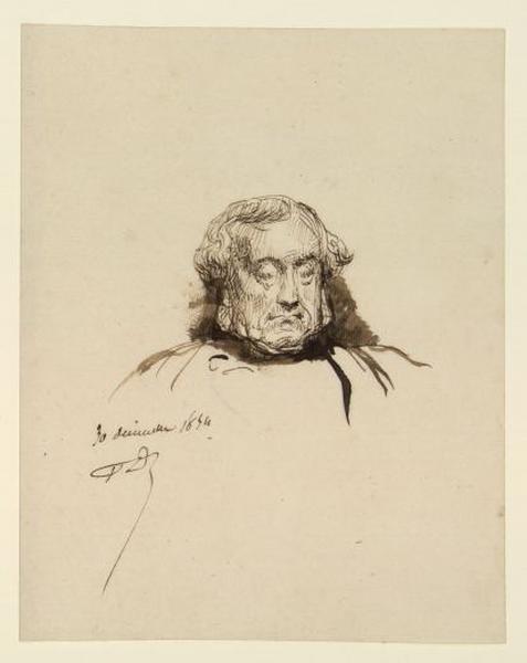 Portrait d'un homme ; Portrait d'un inconnu (autre titre), Hippolyte Delaroche, 1854