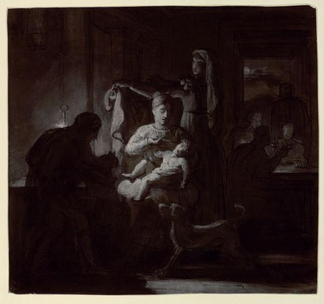 Scène de repos en famille ; Scène dans un intérieur_0