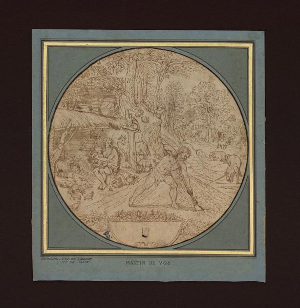 Adam et Eve après la faute ; Adam et Eve ; Adam bêchant la terre et Eve surveillant ses fils_0