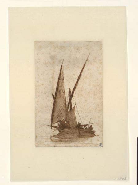 Esquisse d'un voilier ; Barque de pêche à la voile (autre titre)_0
