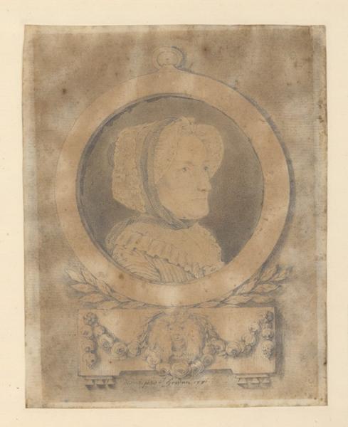 Deux portraits, femme, Jean Houdan, 1771