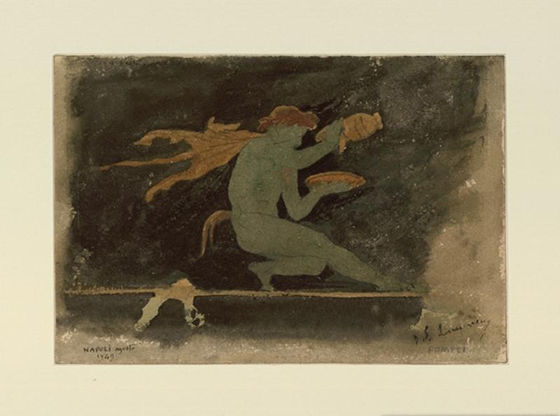 Pompéi, étude d'après une fresque : silène funambule_0