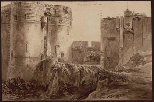 Vieux château fort à Angers, Jean-Jacques Champin, 1831