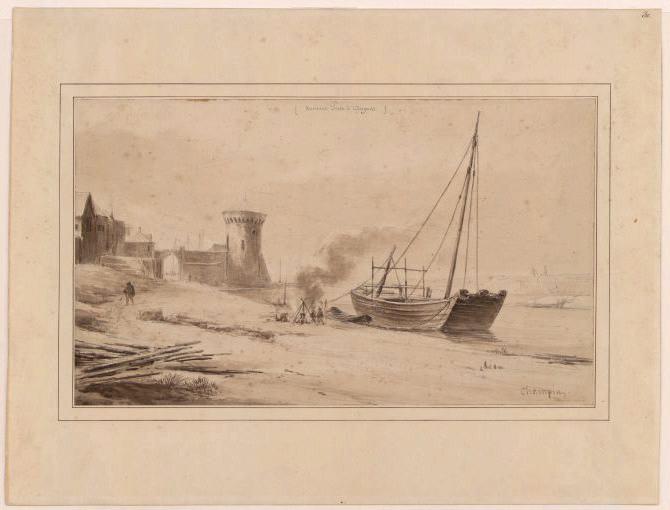 Ancienne porte à Angers, Jean-Jacques Champin, 1ère moitié 19e siècle