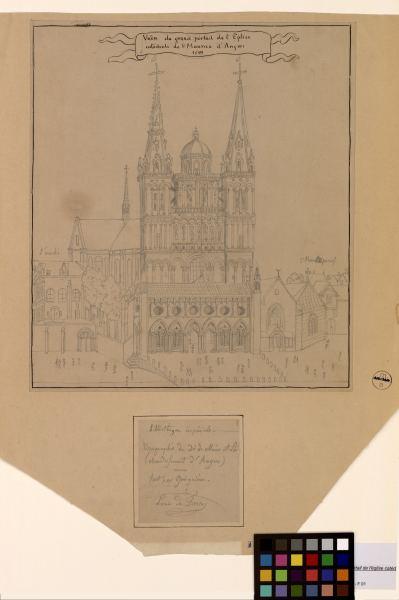 Veüe du grand portail de l'église catédrale (sic) de St Maurice d'Angers - 1699_0