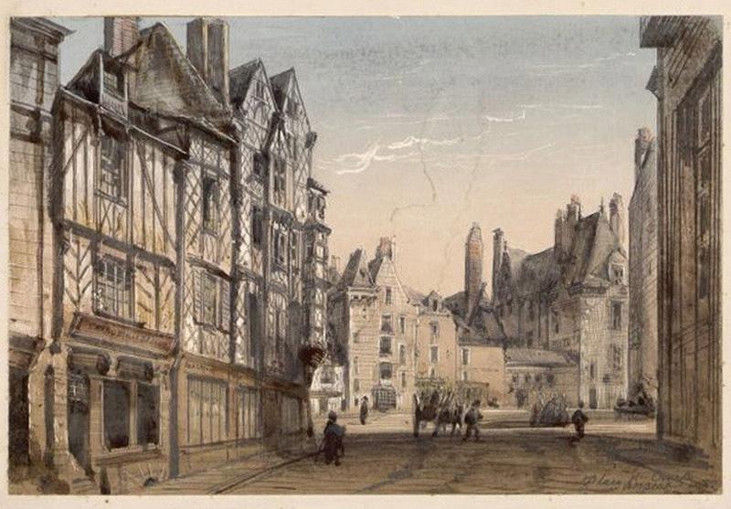 Place Sainte-Croix, Louis Moullin, 1856