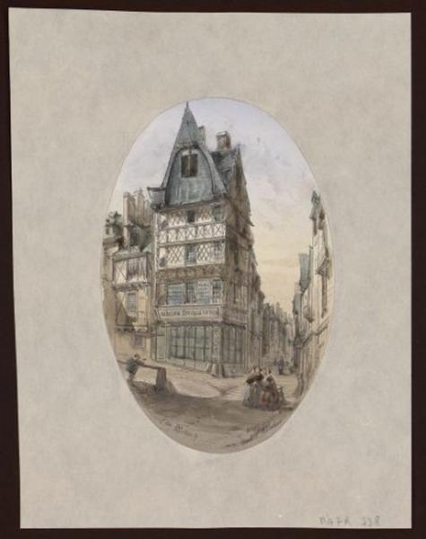 Angers, maison Abraham, Louis Moullin, 1856